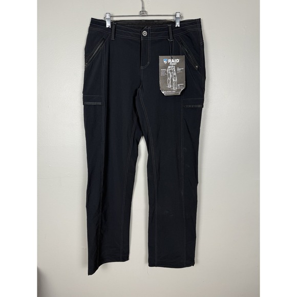 Kuhl‎ Women's Raid Pants Black Hiking Soft Shell Utility Gorpcore Size 12 Reg - Picture 1 of 14